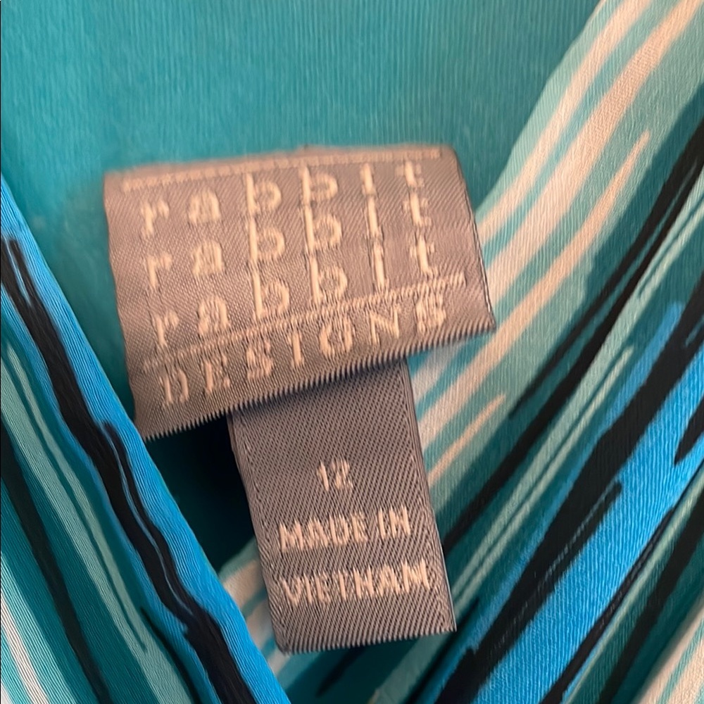 Rabbit Rabbit Rabbit Green and Blue Ruched Sundress - Picture 2 of 5